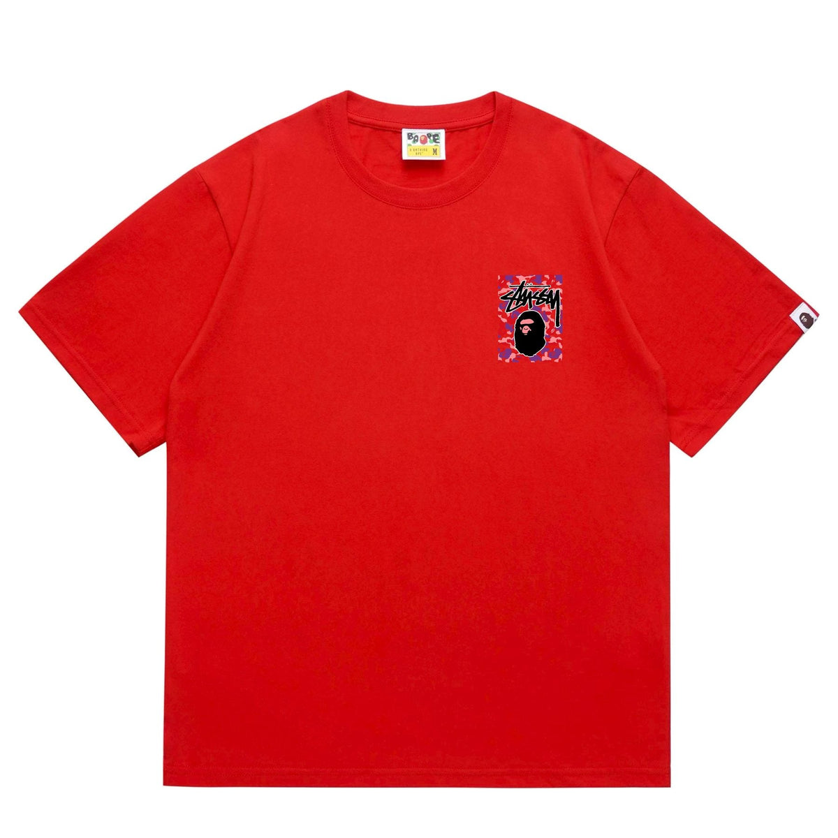 BAPE Warm Camo Black Ape Graphic T-Shirt — front