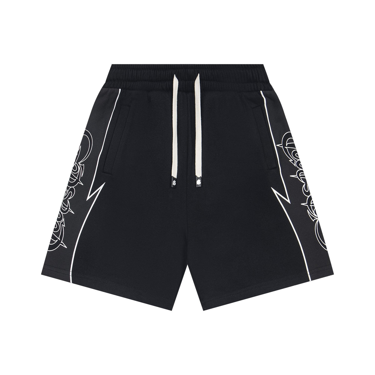 Godspeed Printed Side-Panel Drawstring Shorts — hero