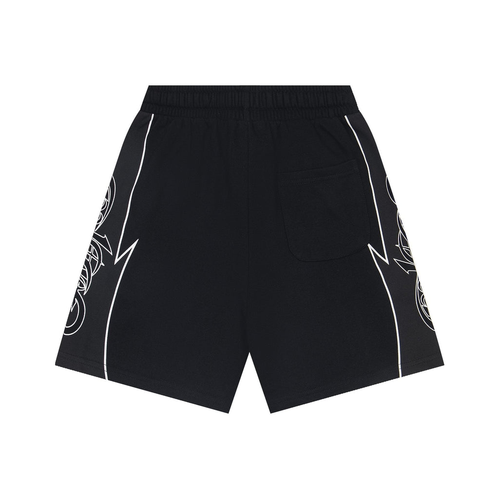 Godspeed Printed Side-Panel Drawstring Shorts — back