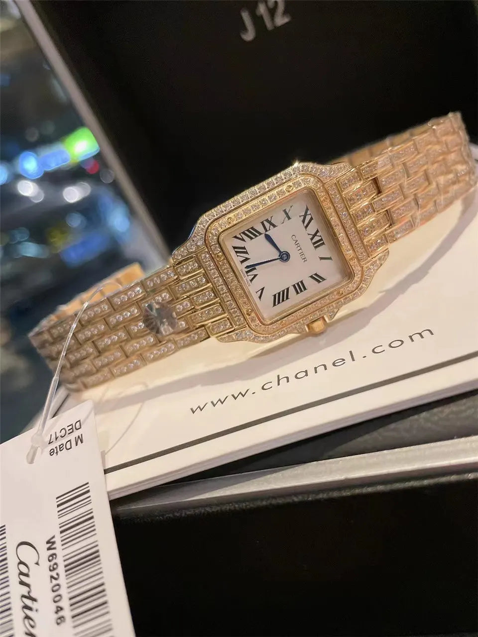 panthère Cartier Rose Gold Diamond Watch