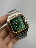 Cartier Santos Green Dial Steel
