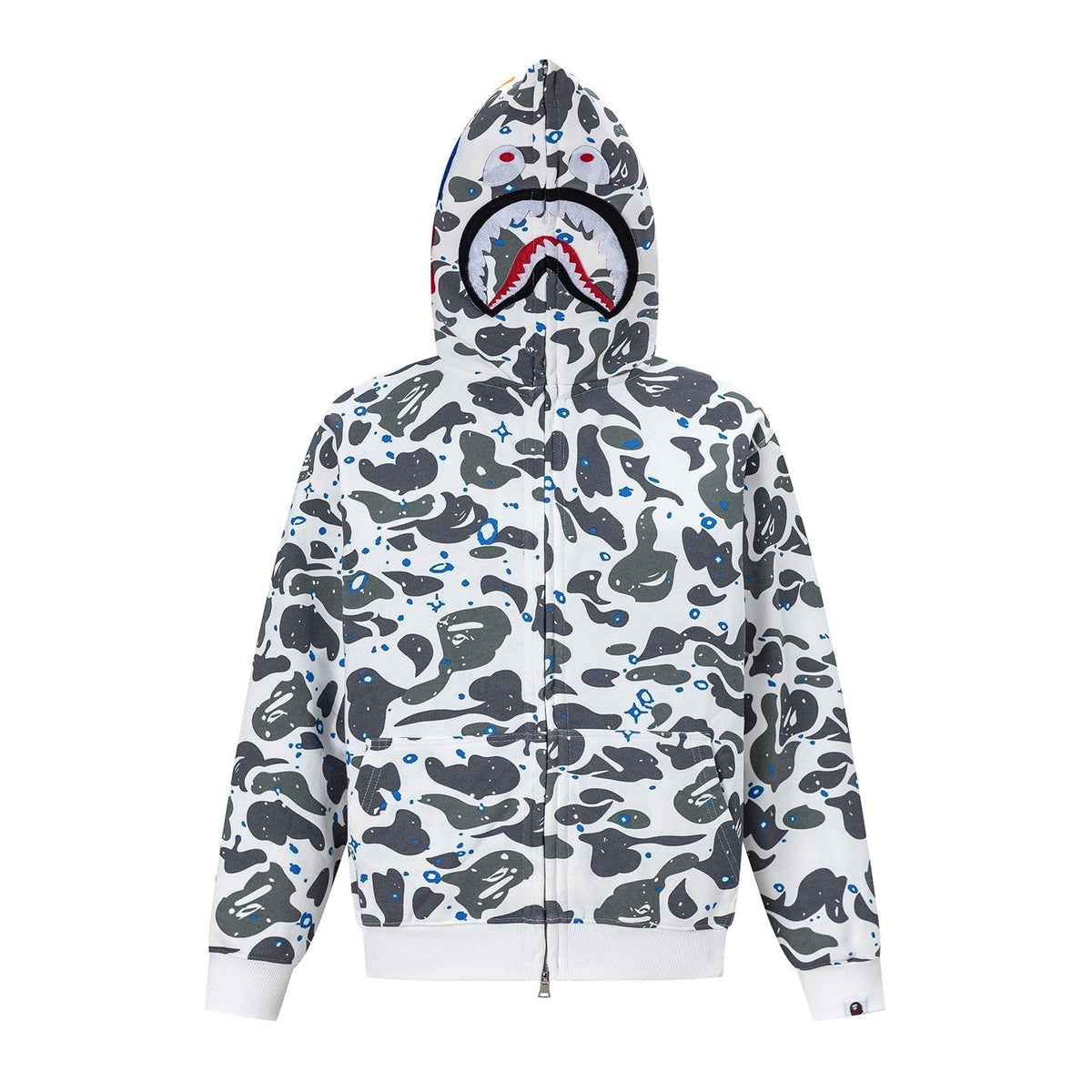 BAPE Shark Camo Full-Zip Hoodie — front