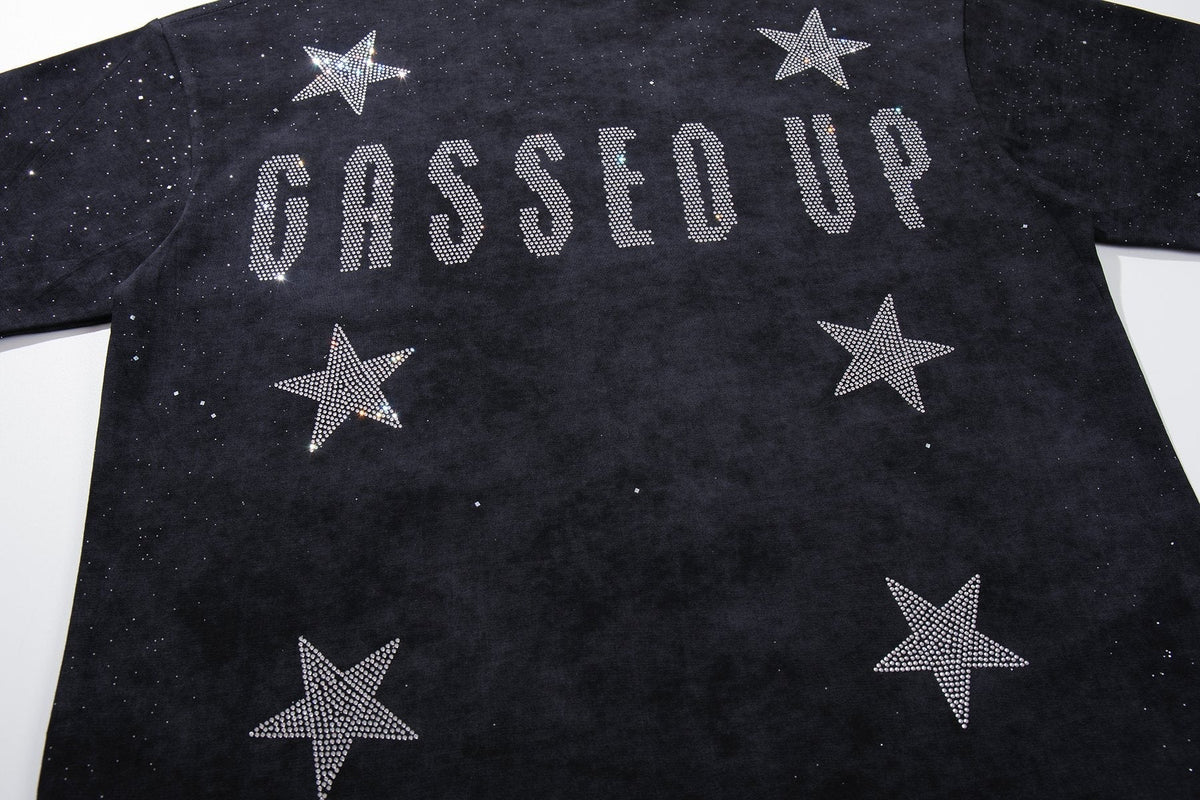 BKYS Revival Gassed Rhinestone Graphic T-Shirt — detail