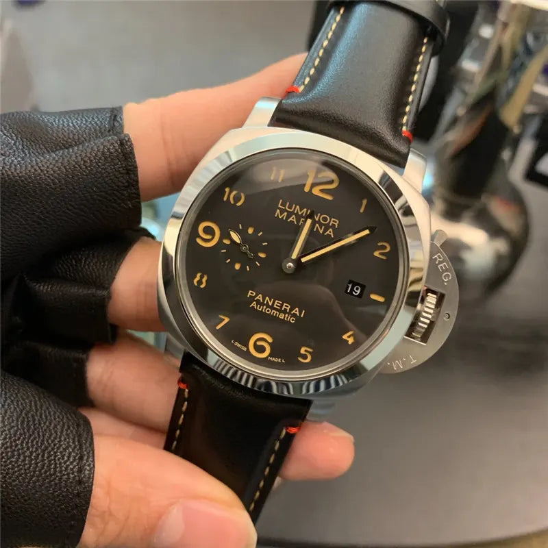 Panerai Black Dial Leather Strap