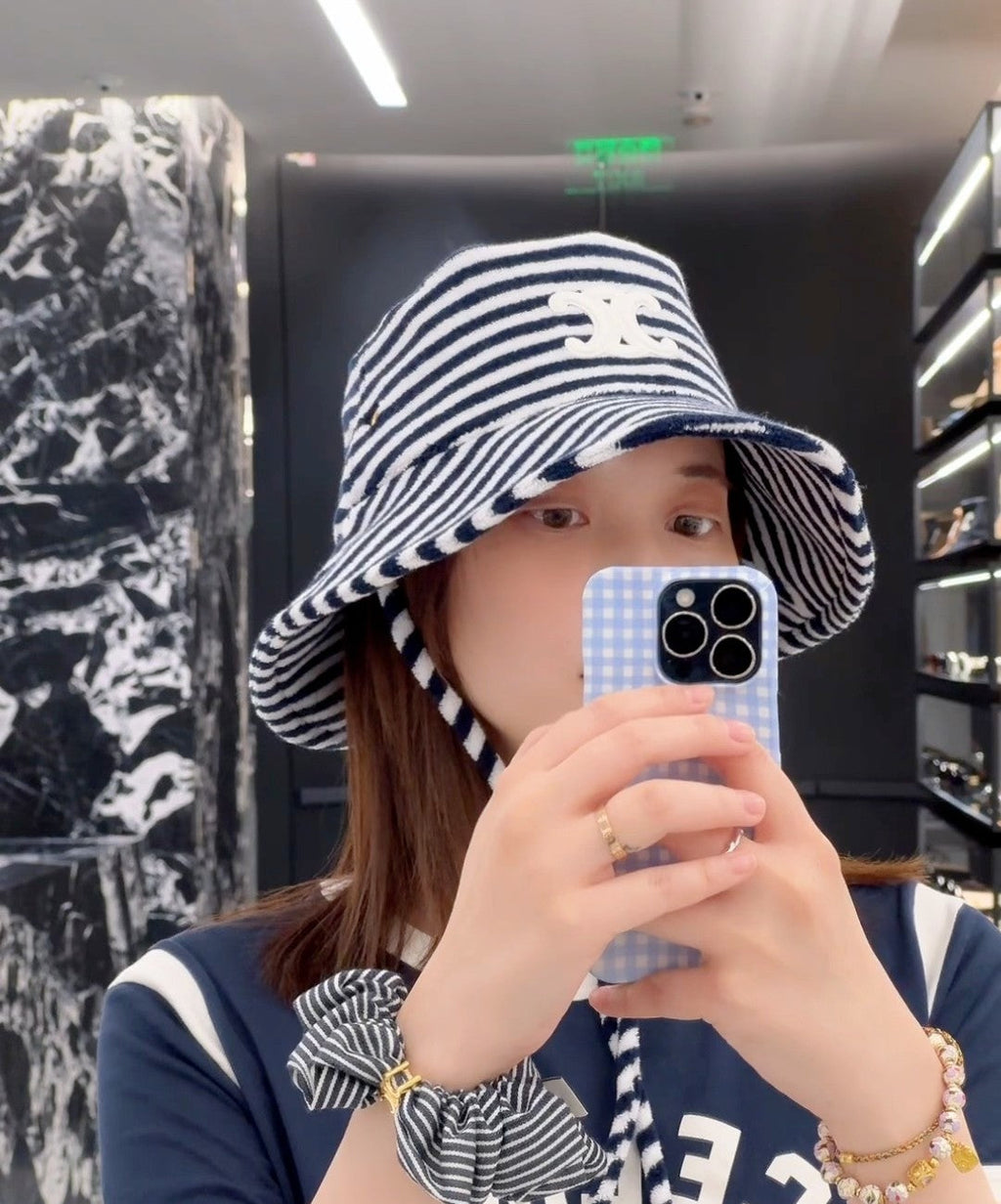 Celine Bucket Hat - Black / Blue
